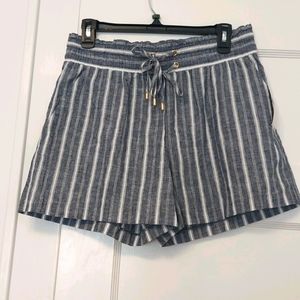 Michael Kors Linen Blend Striped Navy Short. M